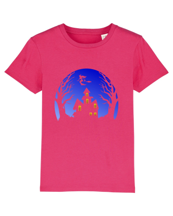 Halloween Blue Moon Scary House Raspberry
