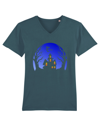 Halloween Blue Moon Scary House Stargazer