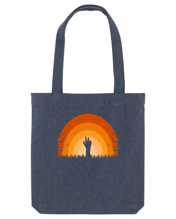 Halloween Creepy Sunset Midnight Blue