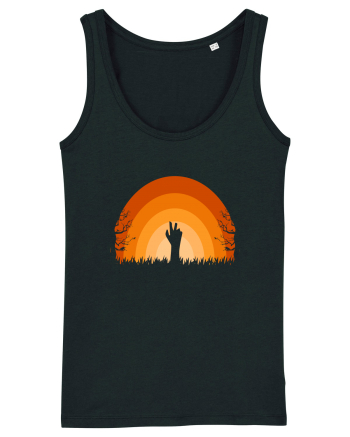 Halloween Creepy Sunset Black