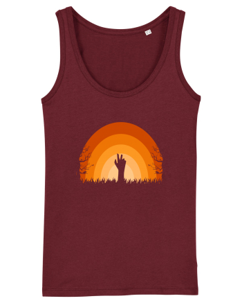 Halloween Creepy Sunset Burgundy