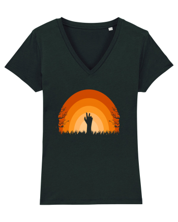 Halloween Creepy Sunset Black