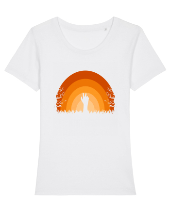 Halloween Creepy Sunset White