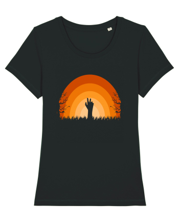 Halloween Creepy Sunset Black