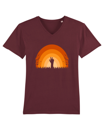 Halloween Creepy Sunset Burgundy