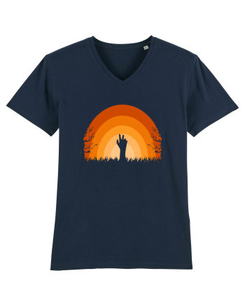 Halloween Creepy Sunset French Navy