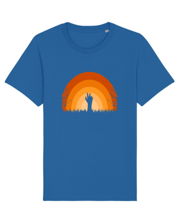 Halloween Creepy Sunset Royal Blue