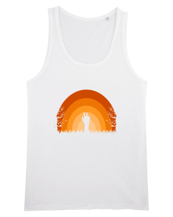 Halloween Creepy Sunset White