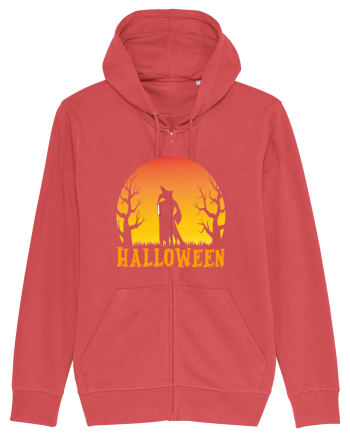 Halloween Night Witch Silhouette Carmine Red