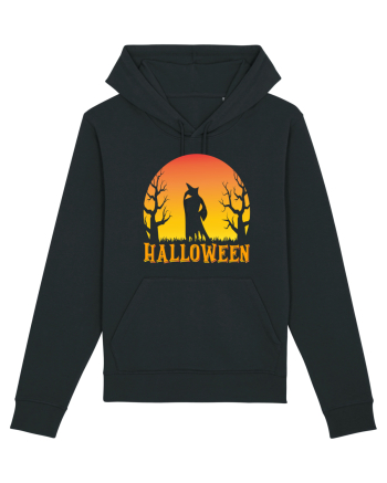 Halloween Night Witch Silhouette Black