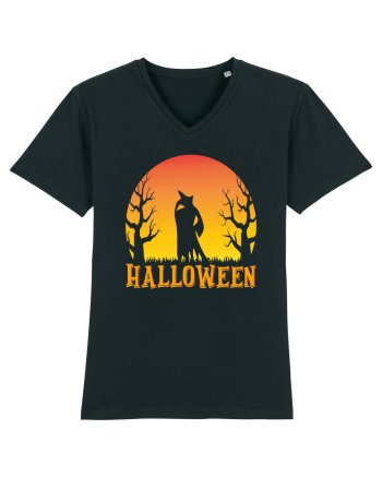 Halloween Night Witch Silhouette Black
