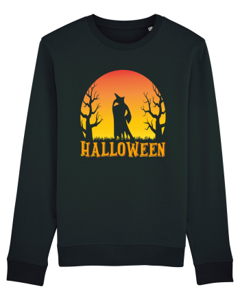 Halloween Night Witch Silhouette Black