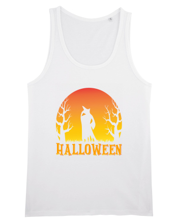 Halloween Night Witch Silhouette White