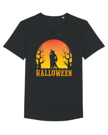 Halloween Night Witch Silhouette Black