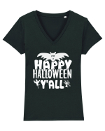 Happy Halloween Y'all Tricou mânecă scurtă guler V Damă Evoker