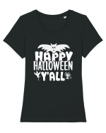 Happy Halloween Y'all Tricou mânecă scurtă guler larg fitted Damă Expresser