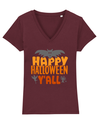 Happy Halloween Y'all Burgundy