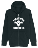 I Love Her Boo Bees Hanorac cu fermoar Unisex Connector