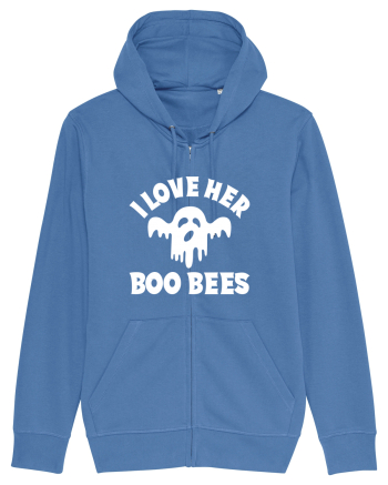 I Love Her Boo Bees Bright Blue