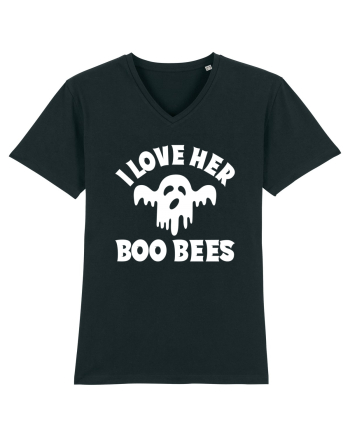 I Love Her Boo Bees Black