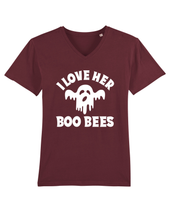 I Love Her Boo Bees Burgundy