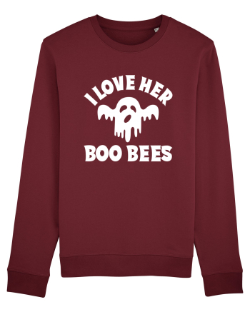 I Love Her Boo Bees Burgundy