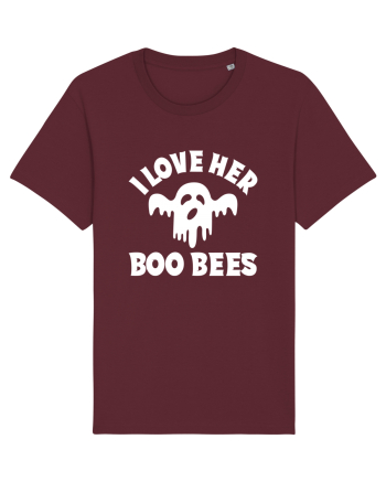 I Love Her Boo Bees Burgundy