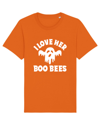 I Love Her Boo Bees Bright Orange