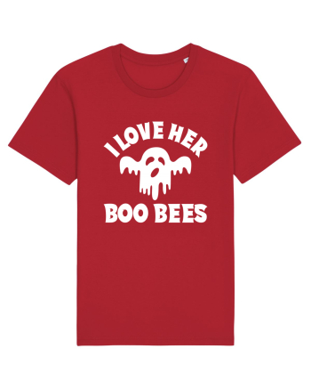 I Love Her Boo Bees Red