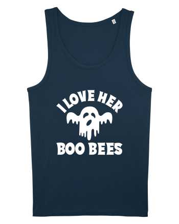 I Love Her Boo Bees Navy