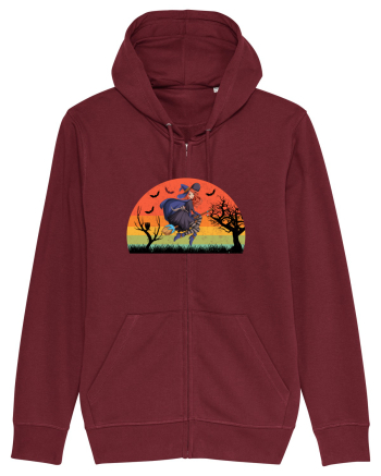 Sunset Broom Witch Burgundy