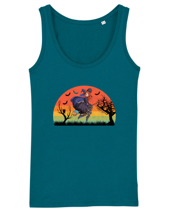 Sunset Broom Witch Ocean Depth