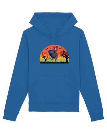 Sunset Broom Witch Royal Blue
