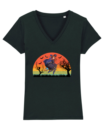 Sunset Broom Witch Black
