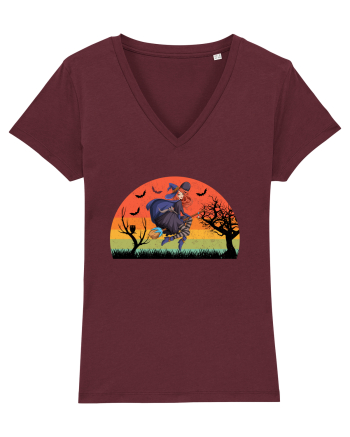 Sunset Broom Witch Burgundy