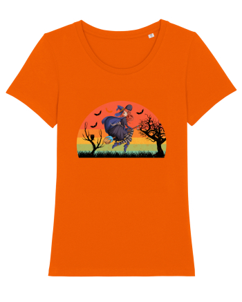 Sunset Broom Witch Bright Orange
