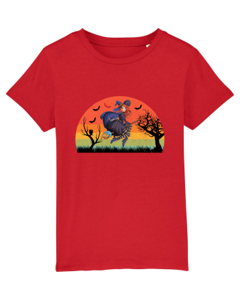 Sunset Broom Witch Red