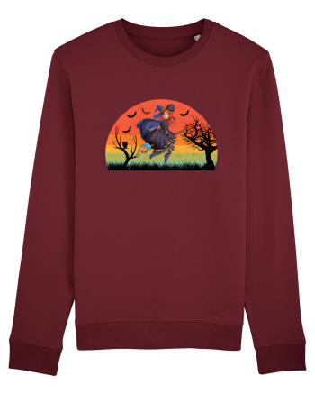 Sunset Broom Witch Burgundy