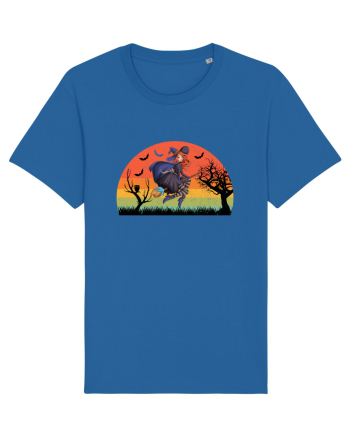 Sunset Broom Witch Royal Blue