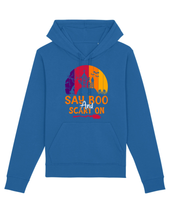 Say boo and scary on Royal Blue