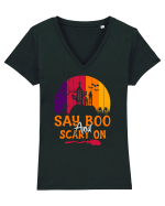 Say boo and scary on Tricou mânecă scurtă guler V Damă Evoker
