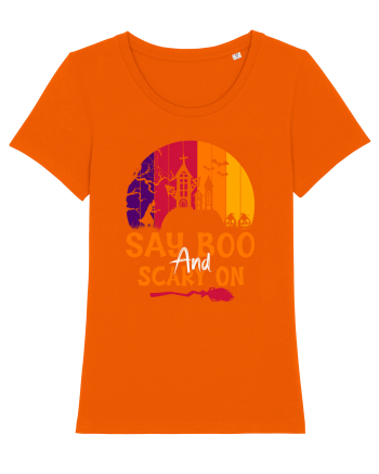 Say boo and scary on Bright Orange