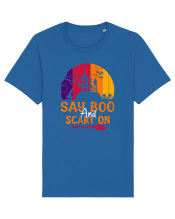 Say boo and scary on Royal Blue