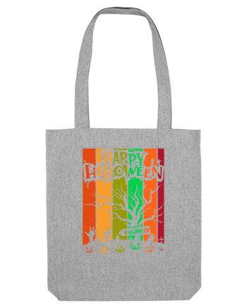 The Best Happy Halloween Vintage Tree Heather Grey