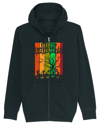 The Best Happy Halloween Vintage Tree Black