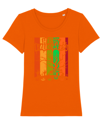 The Best Happy Halloween Vintage Tree Bright Orange