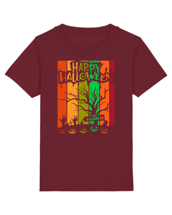 The Best Happy Halloween Vintage Tree Burgundy