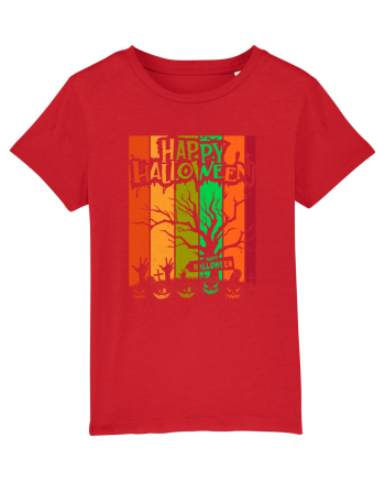 The Best Happy Halloween Vintage Tree Red