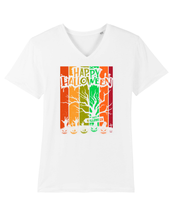 The Best Happy Halloween Vintage Tree White