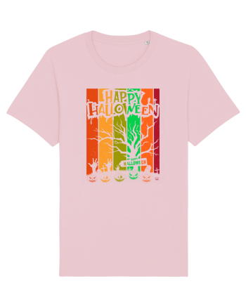 The Best Happy Halloween Vintage Tree Cotton Pink